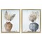 Stupell Industries Palms in Rattan Planters 2 pc Framed Floater Canvas Wall Art Set Design by Kim Allen